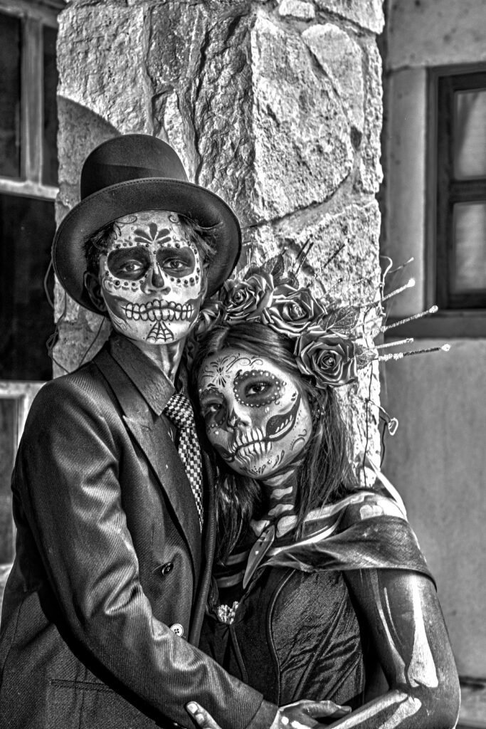 foto pareja día de muertos, catrina por franz perzu